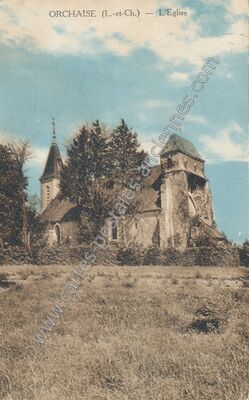 Carte postale ancienne L'Eglise — Orchaise (Loir-et-Cher)