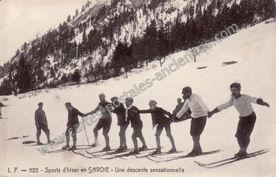 Carte postale ancienne Sports d'Hiver en Savoie — Non Localisée (Savoie)