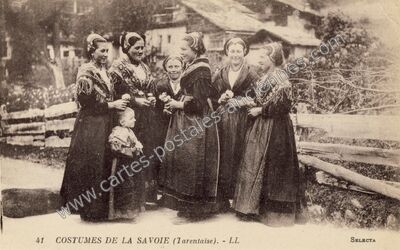 Carte postale ancienne Costumes de Tarentaise — Non Localisée (Savoie)