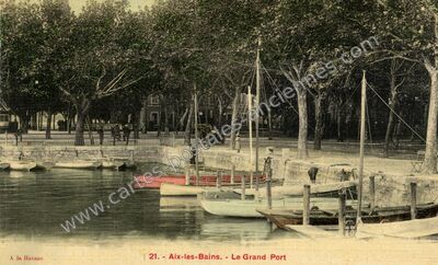 Carte postale ancienne Le Grand Port — Aix-les-Bains (Savoie)