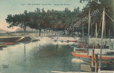 Carte postale ancienne Grand Port - Refuge des Barques — Aix-les-Bains (Savoie)