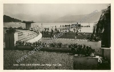 Carte postale ancienne La Plage - Le Lac — Aix-les-Bains (Savoie)