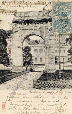 Carte postale ancienne Arc de Campanus — Aix-les-Bains (Savoie)