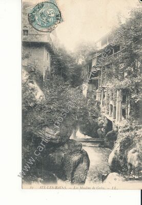 Carte postale ancienne Les Moulins de Grésy — Aix-les-Bains (Savoie)