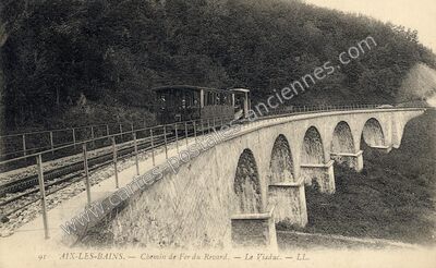 Carte postale ancienne Chemin de Fer du Revard. Le Viaduc — Aix-les-Bains (Savoie)