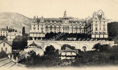 Carte postale ancienne Grand Hôtel Bernascon — Aix-les-Bains (Savoie)