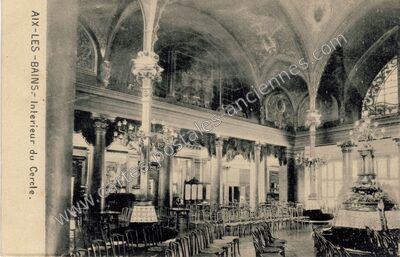 Carte postale ancienne Intérieur du Cercle — Aix-les-Bains (Savoie)