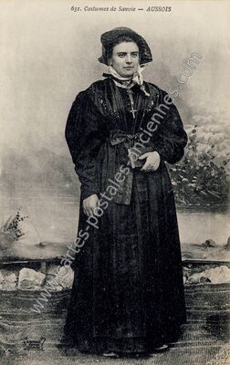 Carte postale ancienne Costumes de Savoie — Aussois (Savoie)