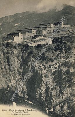 Carte postale ancienne Pont du Diable — Avrieux (Savoie)