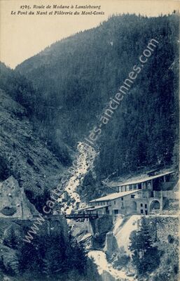 Carte postale ancienne Pont du Nant — Avrieux (Savoie)