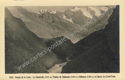 Carte postale ancienne Gorges de la Lenta — Bonneval-sur-Arc (Savoie)