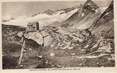 Carte postale ancienne Hotel des Evettes — Bonneval-sur-Arc (Savoie)