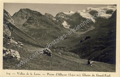 Carte postale ancienne Vallon de la Lenta — Bonneval-sur-Arc (Savoie)