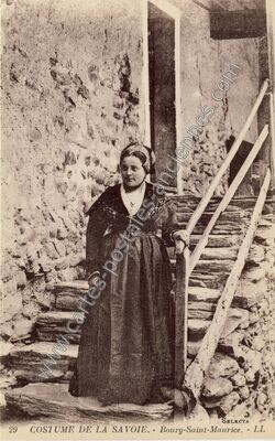 Carte postale ancienne Costume de la Savoie — Bourg-Saint-Maurice (Savoie)
