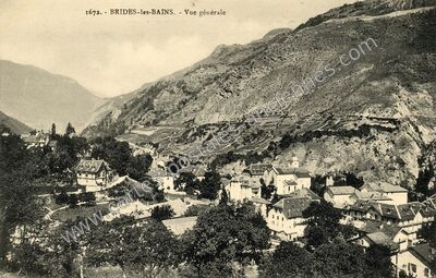 Carte postale ancienne Vue générale — Brides-les-Bains (Savoie)