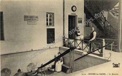 Carte postale ancienne La Buvette — Brides-les-Bains (Savoie)