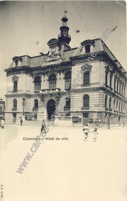 Carte postale ancienne Hôtel de ville — Chambéry (Savoie)