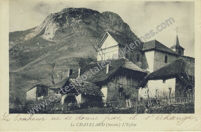 Carte postale ancienne L'Eglise — Le Châtelard (Savoie)