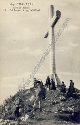 Carte postale ancienne Croix du Nivolet — Les Déserts (Savoie)