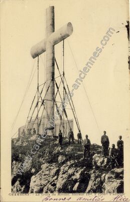 Carte postale ancienne Croix du Nivolet — Les Déserts (Savoie)