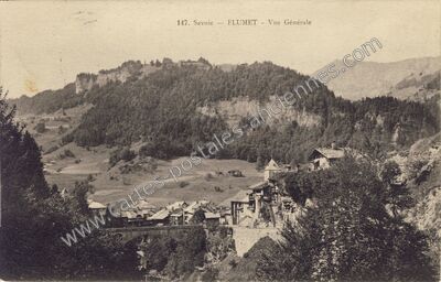 Carte postale ancienne Vue Générale — Flumet (Savoie)