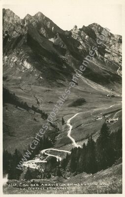 Carte postale ancienne Col des Aravis — La Giettaz (Savoie)