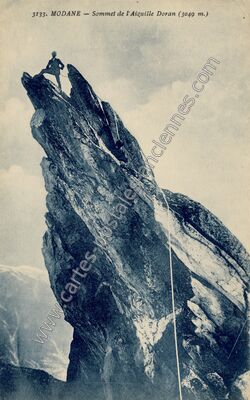 Carte postale ancienne Sommet de l'Aiguille Doran — Modane (Savoie)