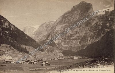 Carte postale ancienne Pralognan-la-Vanoise et Glacier de Chasseforêt — Pralognan-la-Vanoise (Savoie)