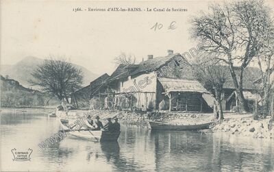 Carte postale ancienne Canal de Savieres — Chanaz (Savoie)