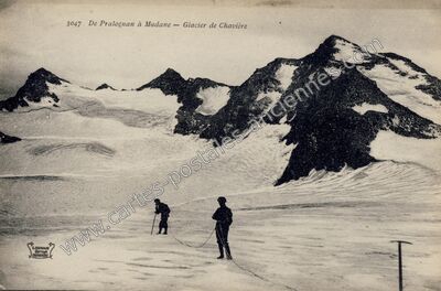 Carte postale ancienne Glacier de Chaviere — Saint-André (Savoie)