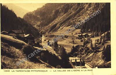 Carte postale ancienne La Raie — Sainte-Foy-Tarentaise (Savoie)