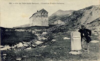 Carte postale ancienne Col du Petit St Bernard — Séez (Savoie)