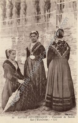 Carte postale ancienne Costumes de Savoie — Séez (Savoie)