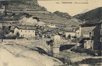 Carte postale ancienne Pont sur le Doron — Termignon (Savoie)