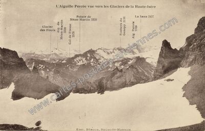 Carte postale ancienne Aiguille Percee — Tignes (Savoie)