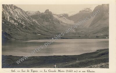 Carte postale ancienne Lac de Tignes — Tignes (Savoie)