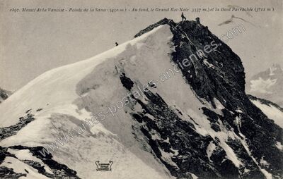 Carte postale ancienne Pointe de la Sana — Val-d'Isère (Savoie)