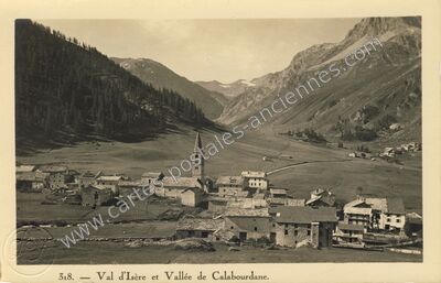 Carte postale ancienne Val d'Isère et Vallée de Calabourdane — Val-d'Isère (Savoie)