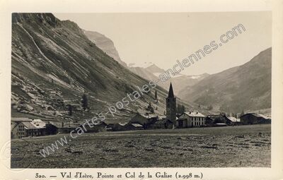 Carte postale ancienne Pointe et Col de la Galise — Val-d'Isère (Savoie)