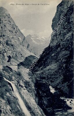 Carte postale ancienne Route des Alpes - Gorges — Val-d'Isère (Savoie)