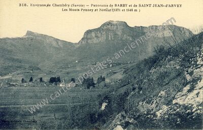 Carte postale ancienne Panorama de Barby et de Saint-Jean-d'Arvey — Barby (Savoie)