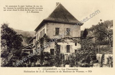 Carte postale ancienne Les Charmettes — Chambéry (Savoie)