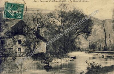 Carte postale ancienne Canal de Savieres — Chanaz (Savoie)