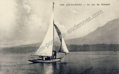 Carte postale ancienne Lac du Bourget — Aix-les-Bains (Savoie)