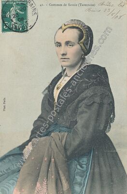 Carte postale ancienne Costumes de Savoie — Non Localisée (Savoie)