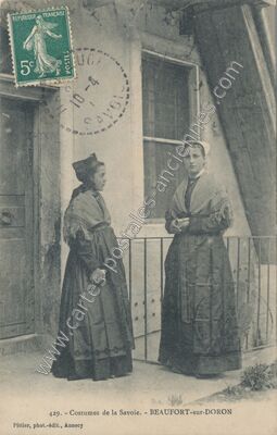 Carte postale ancienne Costumes de la Savoie — Beaufort sur Doron (Savoie)