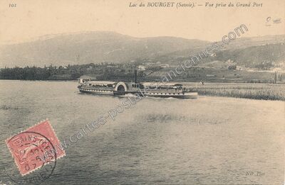 Carte postale ancienne Lac du Bourget — Le Bourget-du-Lac (Savoie)