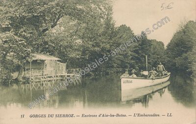 Carte postale ancienne Gorges du Sierroz — Grésy-sur-Aix (Savoie)