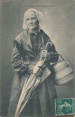 Carte postale ancienne Costumes de Savoie — Grésy-sur-Isère (Savoie)