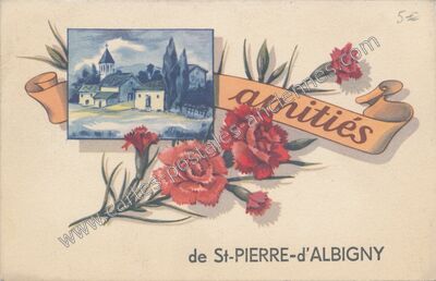 Carte postale ancienne Amitiés — Saint-Pierre-d'Albigny (Savoie)